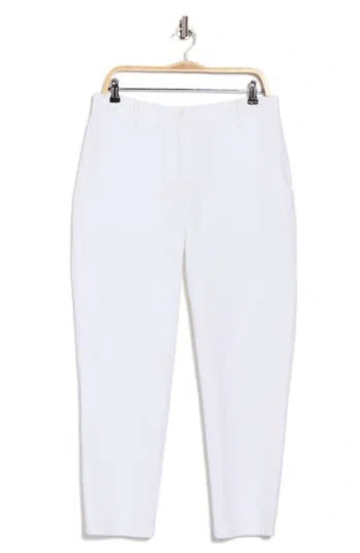 Eileen Fisher High Waist Tapered Ankle Pants In White