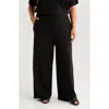 Eileen Fisher Wide-leg Stretch-jersey Trousers In Black