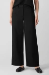 Eileen Fisher High Waist Wide Leg Pants In Black