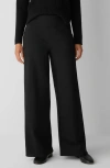 Eileen Fisher High Waist Wide Leg Pants In Black