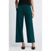 Eileen Fisher High Waist Wide Leg Ponte Pants In Green