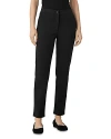 Eileen Fisher Organic Linen Tapered Ankle Pants In Black