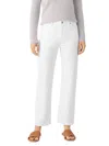 Eileen Fisher Organic Cotton Denim Straight Ankle Jean In White