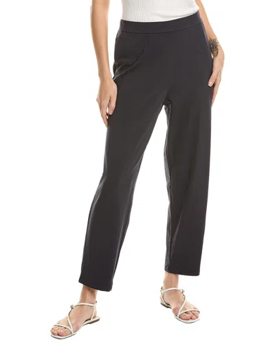 Eileen Fisher High Waisted Tap Ankle Pant In Black
