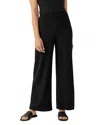 Eileen Fisher Wide-leg Stretch-jersey Trousers In Black