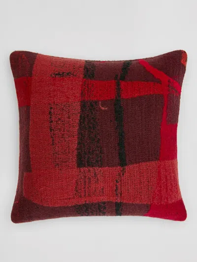 Eileen Fisher Home Waste No More Felted 11" Pillow In Red