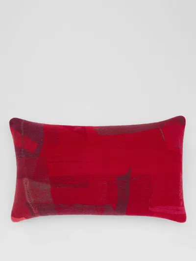 Eileen Fisher Home Waste No More Felted 20" Pillow In Red