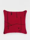 Eileen Fisher Home Waste No More Felted Artisanal 11" Pillow In Red