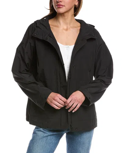 Eileen Fisher Hooded Anorak In Black