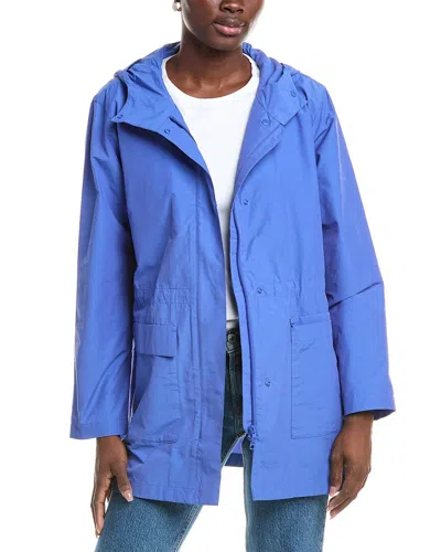 Eileen Fisher Hooded Anorak In Blue