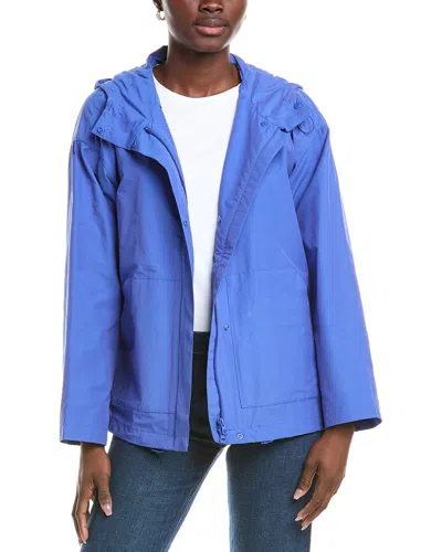 Eileen Fisher Hooded Anorak In Blue