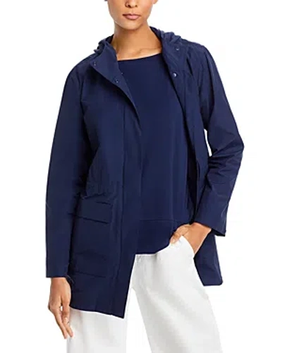 Eileen Fisher Hooded Anorak Jacket In Midnight