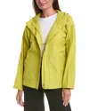 Eileen Fisher Lightweight Snap-front Hooded Anorak In Yellow