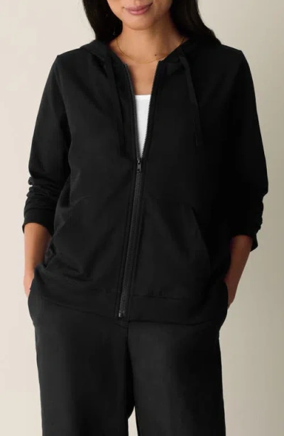 Eileen Fisher Hooded Zip Jacket In Multi