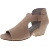 Eileen Fisher Iris Womens Adjustable Manmade Block Heels In Beige