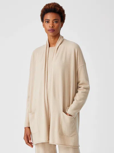 Eileen Fisher Italian Cashmere Cardigan In Neutral