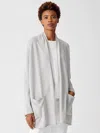 Eileen Fisher Italian Cashmere Cardigan In Gray