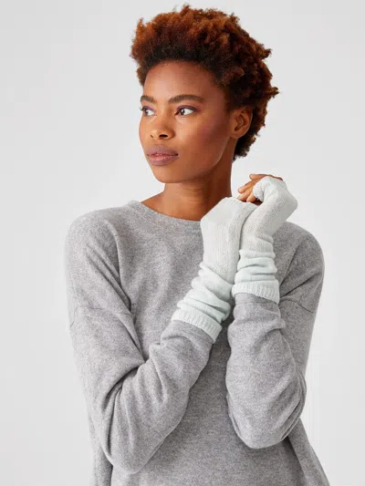 Eileen Fisher Italian Cashmere Glovelettes In Blue