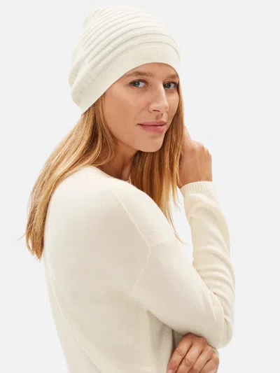 Eileen Fisher Italian Cashmere Hat In White