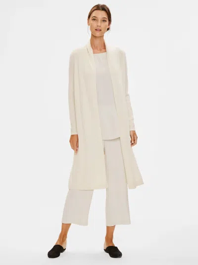 Eileen Fisher Italian Cashmere Long Cardigan In Multi