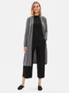 Eileen Fisher Italian Cashmere Long Cardigan In Gray