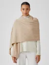 Eileen Fisher Italian Cashmere Oversized Wrap In Neutral