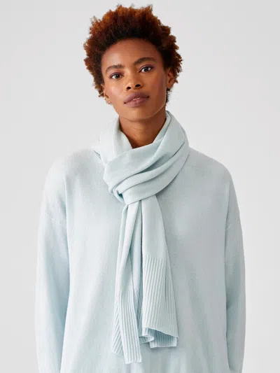 Eileen Fisher Italian Cashmere Scarf In Blue