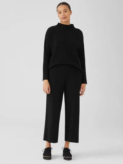 Eileen Fisher Italian Cashmere Straight Pant In Black