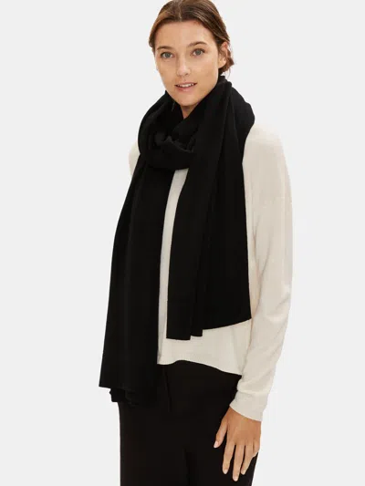 Eileen Fisher Italian Cashmere Wrap In Black