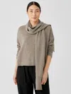 Eileen Fisher Italian Cashmere Wrap In Brown