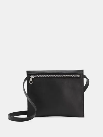 Eileen Fisher Italian Leather 3-in-1 Convertible Crossbody In Black