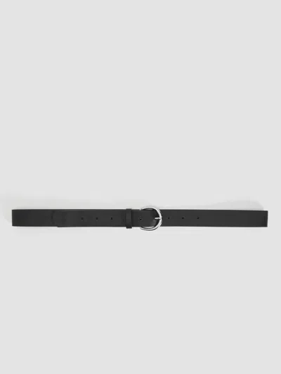 Eileen Fisher Italian Leather Trouser Belt In Black
