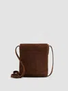 Eileen Fisher Italian Suede Handbag In Brown