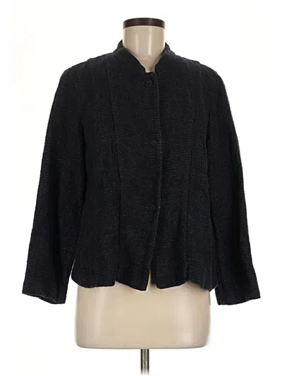 Pre-owned Eileen Fisher Jacket In Black