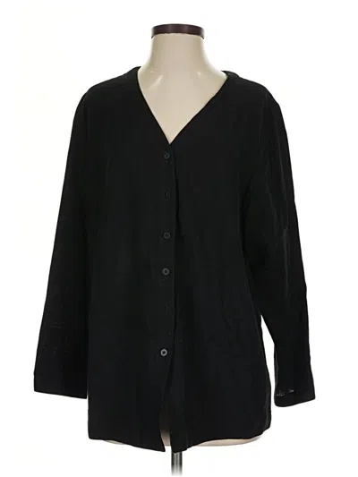 Pre-owned Eileen Fisher Jacket In Black