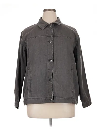 Pre-owned Eileen Fisher Jacket In Gray