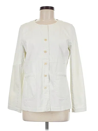 Pre-owned Eileen Fisher Jacket In Ivory