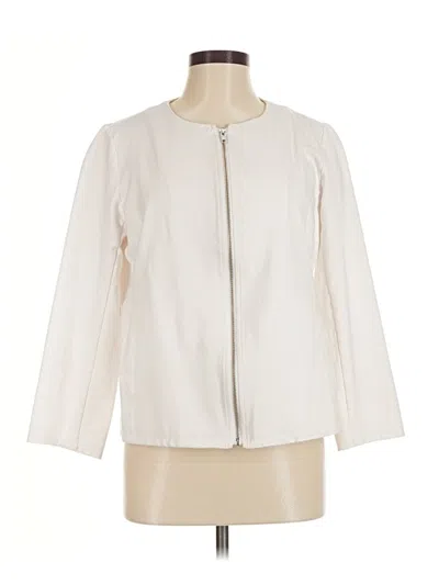 Pre-owned Eileen Fisher Jacket In Ivory