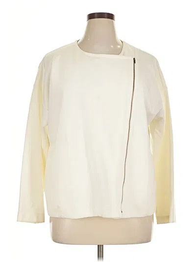 Pre-owned Eileen Fisher Jacket In Ivory
