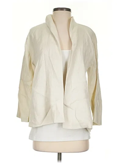 Pre-owned Eileen Fisher Jacket In Ivory