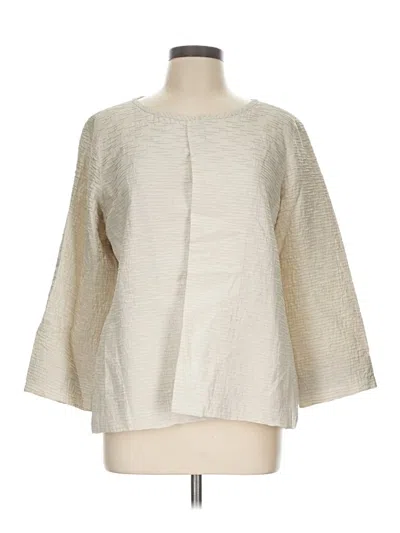Pre-owned Eileen Fisher Jacket In Ivory