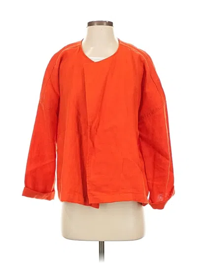 Pre-owned Eileen Fisher Jacket In Orange