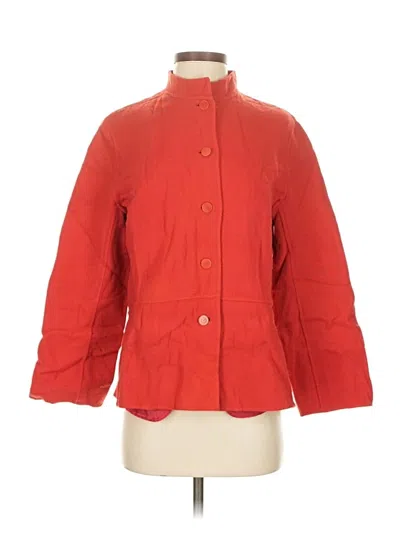Pre-owned Eileen Fisher Jacket In Red