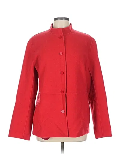 Pre-owned Eileen Fisher Jacket In Red