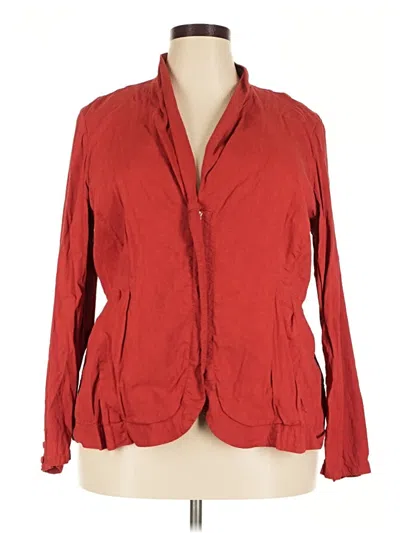 Pre-owned Eileen Fisher Jacket In Red