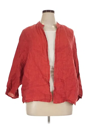 Pre-owned Eileen Fisher Jacket In Red