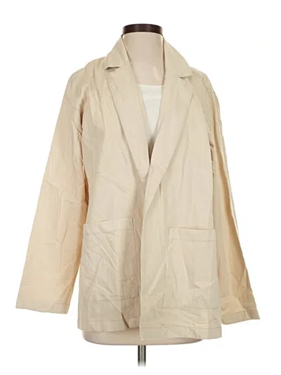 Pre-owned Eileen Fisher Jacket In Tan