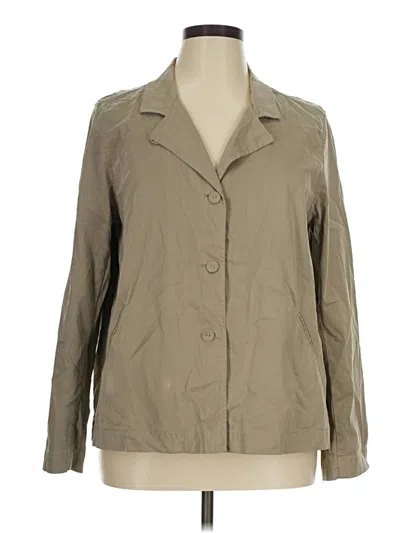 Pre-owned Eileen Fisher Jacket In Tan
