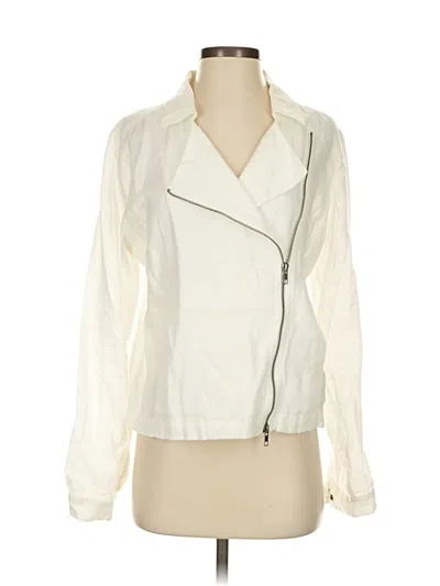 Pre-owned Eileen Fisher Jacket In White