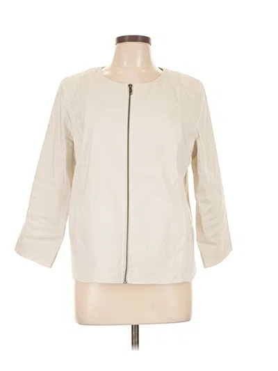 Pre-owned Eileen Fisher Jacket In White
